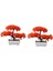2 Adet Yapay Bitki Bonsai Plastik Küçük Ağaç Saksı Sahte Çiçek Saksı Süsleri Ev Odası Masası, Akşam Kırmızısı (Yurt Dışından) 1