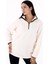 Cheer Casual Kadın Peluş Mont Ekru 3