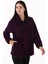 Cheer Casual Kadın Peluş Mont Mor 2