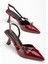 ST-005 Bordo Rugan Günlük 7 cm Topuklu Bayan Ayakkabı 3