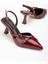 ST-005 Bordo Rugan Günlük 7 cm Topuklu Bayan Ayakkabı 4