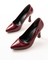 ST-001 Bordo Rugan Günlük 9 cm Topuklu Bayan Stiletto Ayakkabı 3