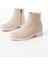 165-204 Bej Süet Fermuarlı Günlük Kadın Bot 5