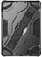 Noktaks - iPad 6.nesil 9.7.inç 2018 A1893-A1954 - Kılıf Koruyucu El Tutmalı Defens Tablet Kılıf - Siyah-Gri 3
