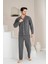 Erkek Uzun Kollu Düğmeli Penye Pijama Takımı 2