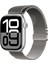 - ​​​Apple Watch 10 46mm - Kordon Metal Hasır Kordon - KRD-121 - Siyah - T33920 2