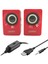 N62 1+1 Multimedia USB ve Jacklı Mini Hoparlör Yüksek Stereo Ses Sistemi (4886) 1