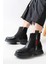 ASM-086 Siyah Fashion Aksesuarlı Fermuarlı Günlük Kadın Bot 2
