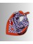 Kırmızı Fular Bandana Ipeksi Twill Saten Çintemani Desenli 58CMX58CM 3