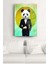Takım Elbiseli Panda Cam Tablo 2