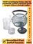 Premium Yüksek Isıya Dirençli Ergonomik Bambu Saplı Borosilikat Cam Şeffaf Çaydanlık 1100 Ml 2