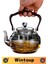 Premium Yüksek Isıya Dirençli Ergonomik Bambu Saplı Borosilikat Cam Şeffaf Çaydanlık 1100 Ml 3