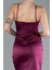 Askılı Mini Saten Davet Elbisesi ABK2174 4