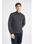 Erkek Antrasit Slim Fit Dar Kesim Basic Düz Akrilik Kazak B7851Axns 3