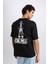 %100 Pamuk One Piece Boxy Fit Bisiklet Yaka Sırt Baskılı Kısa Kollu Tişört D5459AX25SP 1