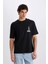 %100 Pamuk One Piece Boxy Fit Bisiklet Yaka Sırt Baskılı Kısa Kollu Tişört D5459AX25SP 4