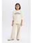 Kız Çocuk Relax Fit Bisiklet Yaka Baskılı Sweatshirt D9078A825SP 2