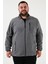 Regular Fit Dik Yaka Fermuarlı Büyük Beden Polar Hırka Erkek Hırka 5906028B 4