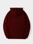Balloon Astronaut Baskılı Kapüşonlu Içi Yumuşak Polarlı Oversize Sweatshirt - Bordo 2