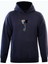 Balloon Astronaut Baskılı Kapüşonlu Içi Yumuşak Polarlı Oversize Sweatshirt - Lacivert 1