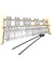 Çocuklar Şkinler Için Alüminyum Ksilofon Ahşap Çerçeve Kompakt 25 Glockenspiel (Yurt Dışından) 2