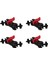 4x Çift Bilyalı Kafa Sıcak Ayakkabı 1/4 Inç Tripod Kol Montaj Adaptörü Dslr Kamera Aksesuarı Monitör LED Işık Kırmızı (Yurt Dışından) 1