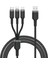 3in1 Usb-A To Lightning–type-C–micro Çoklu Şarj Kablosu Wiwu WI-C014 Platinum Serisi 3.1A 1.2m Siyah 1