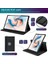 Samsung Galaxy Tab A9+ Plus 11 Inç Tablet Uyumlu 360 Döner Pu Deri Kılıf Seti SM-X210 4