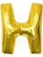 Altın Folyo Balon 16" Inç 40 cm H Harfi 1