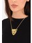Pınkmark Kadın Gold Kaplan Kafa Kolye 50CM PMKL25615 2