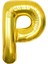 Altın Folyo Balon 40" Inç 100 cm P Harfi 1