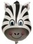 Zebra Kafa Folyo Balon 22" Zebra 1