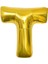 Altın Folyo Balon 40" Inç 100 cm T Harfi 1