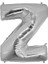 Gümüş Folyo Balon 32" Inç 76 cm Z Harfi 1