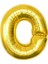 Altın Folyo Balon 32" Inç 76 cm O Harfi 1