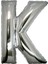 Gümüş Folyo Balon 32" Inç 76 cm K Harfi 1