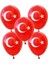 Ay Yıldız Türk Bayrak Desenli Balon 1