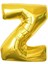 Altın Folyo Balon 40" Inç 100 cm Z Harfi 1