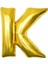 Altın Folyo Balon 32" Inç 76 cm K Harfi 1