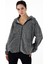 Voyage Kadın Peluş Kapüşonlu Sweatshirt Gri 4