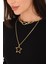 Pınkmark Kadın Gold Ikili Yıldız Charm Kısa Chokker Kolye Seti PMKL25606 2