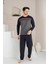 Erkek Parçalı Uzun Kollu Penye Kumaş Mevsimlik Pijama Takımı 2