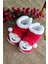Bebek Çıngıraklı Panduf Yılbaşı Noel Botu Yeni Yıl Hediyesi Kırmızı Bebek Patiği 1