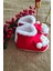 Bebek Çıngıraklı Panduf Yılbaşı Noel Botu Yeni Yıl Hediyesi Kırmızı Bebek Patiği 2