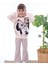 Pjk2i Minnie Mouse Desenli Bej Fitilli Taytlı 2 Ip %100 Pamuk Kız Çocuk Takımı 3-10 Yaş 7215-B 1