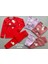 Isob Kırmızı Papatya Desenli %100 Pamuk Kız Çocuk Pijama Takımı 8-13 Yaş 25404-K 1