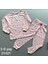 Isob Pembe Çiçek Desenli %100 Pamuk Kız Çocuk Pijama Takımı 3-8 Yaş 21421-P 1