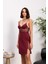 Bordo 6'lı Modal Gecelik Sabahlık Çeyiz Seti 5000 3
