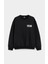 psycho Baskılı Bisiklet Yaka Oversize Kapşonsuz Siyah 3 Iplik Sweatshirt 1