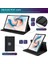 Samsung Galaxy Tab A9+ Plus 11 Inç Tablet Uyumlu 360 Döner Pu Deri Kılıf Seti SM-X210 4